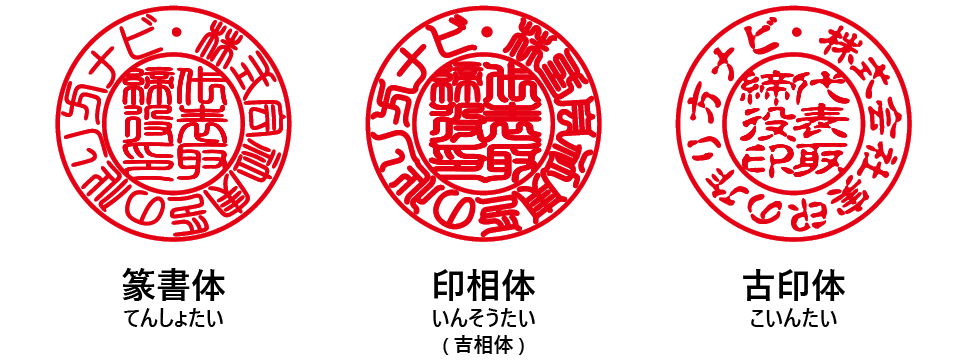 法人印の書体