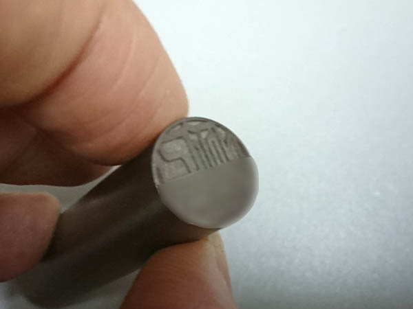 はんこプレミアムのチタン印鑑の印面