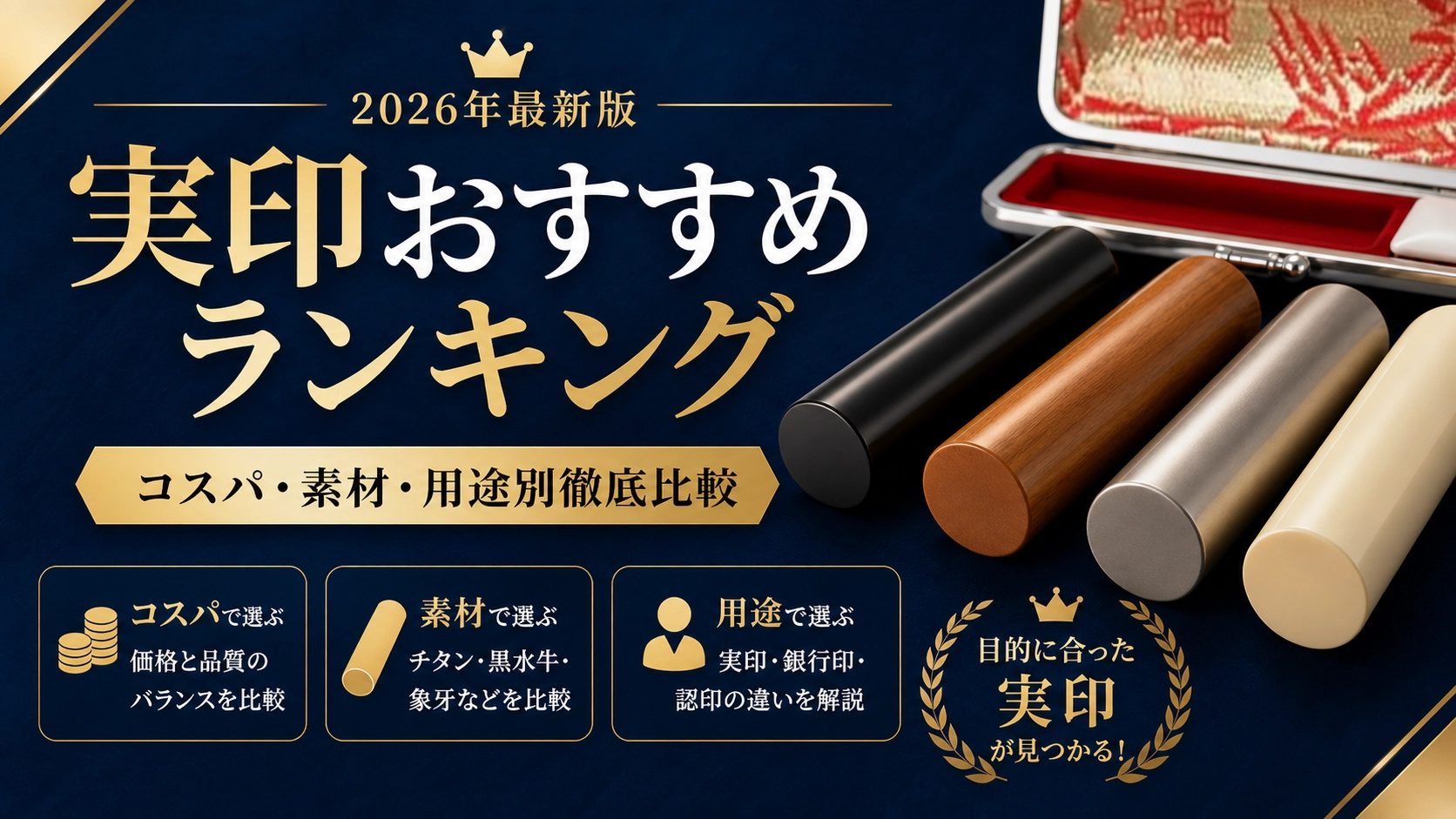 実印おすすめランキング|コスパ・素材・用途別徹底比較【2026年最新版】