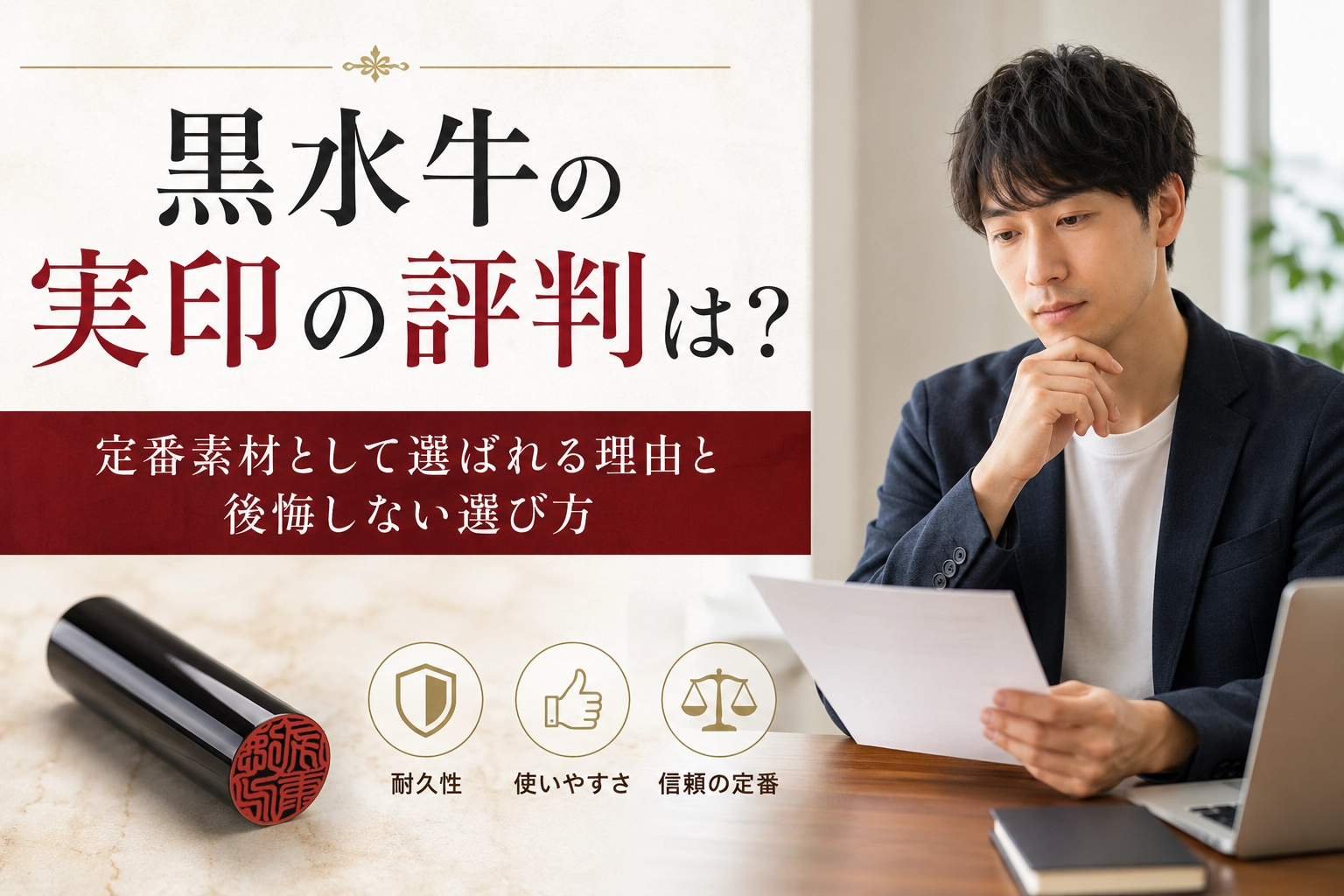 黒水牛の実印の評判は？定番素材として選ばれる理由と後悔しない選び方