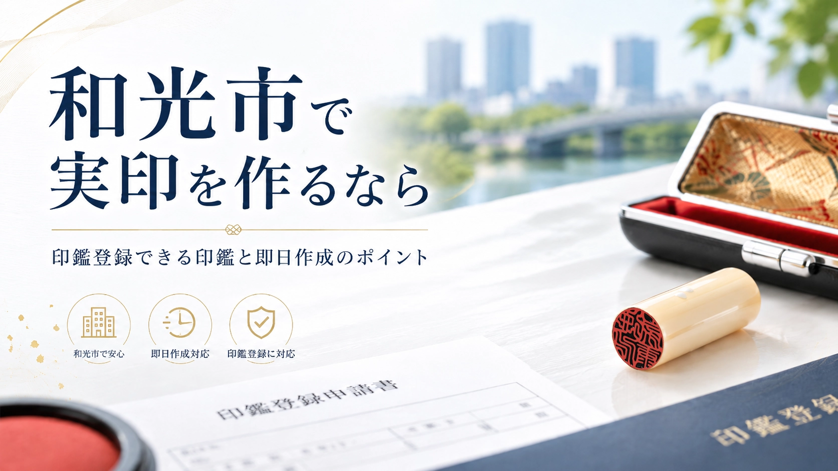 和光市で実印を作るなら｜印鑑登録できる印鑑と即日作成のポイント